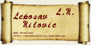 Leposav Milović vizit kartica
